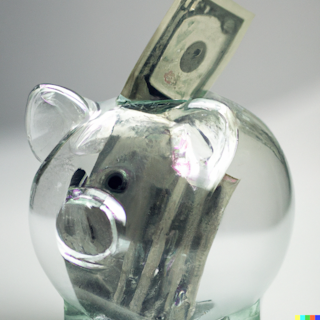 ethical monetization - transparent piggy bank